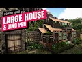 How To Build A Large House With Dino Pen | Ark Survival Evolved