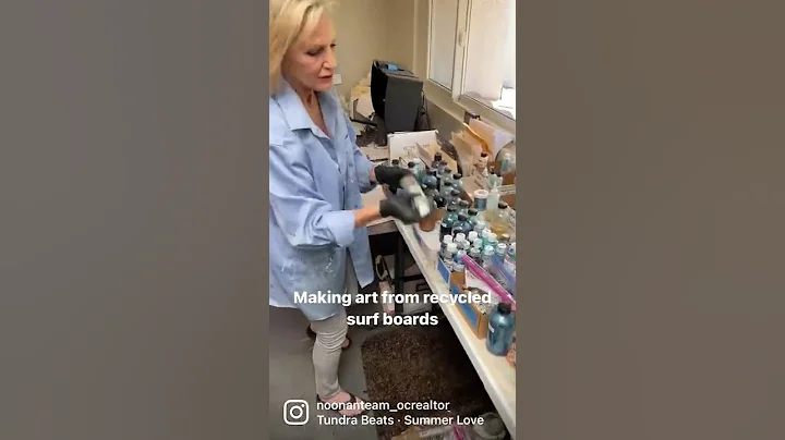 Making Recycled Surfboard Art with Laguna Niguel A...