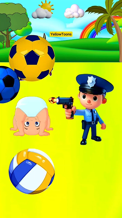 in what color ball is the zombie hiding? 🤔 #cartoon #animation #english #usa