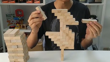How to Play Building Blocks-Wooden Balance / How To Play Jenga || stack high || The games unboxing