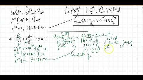 12.1 Higher Order Homogeneous Differential Equations