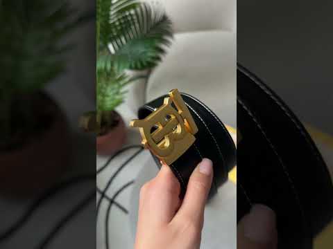 Ремінь Leather TB Belt Black/Tan/Gold, видео 1