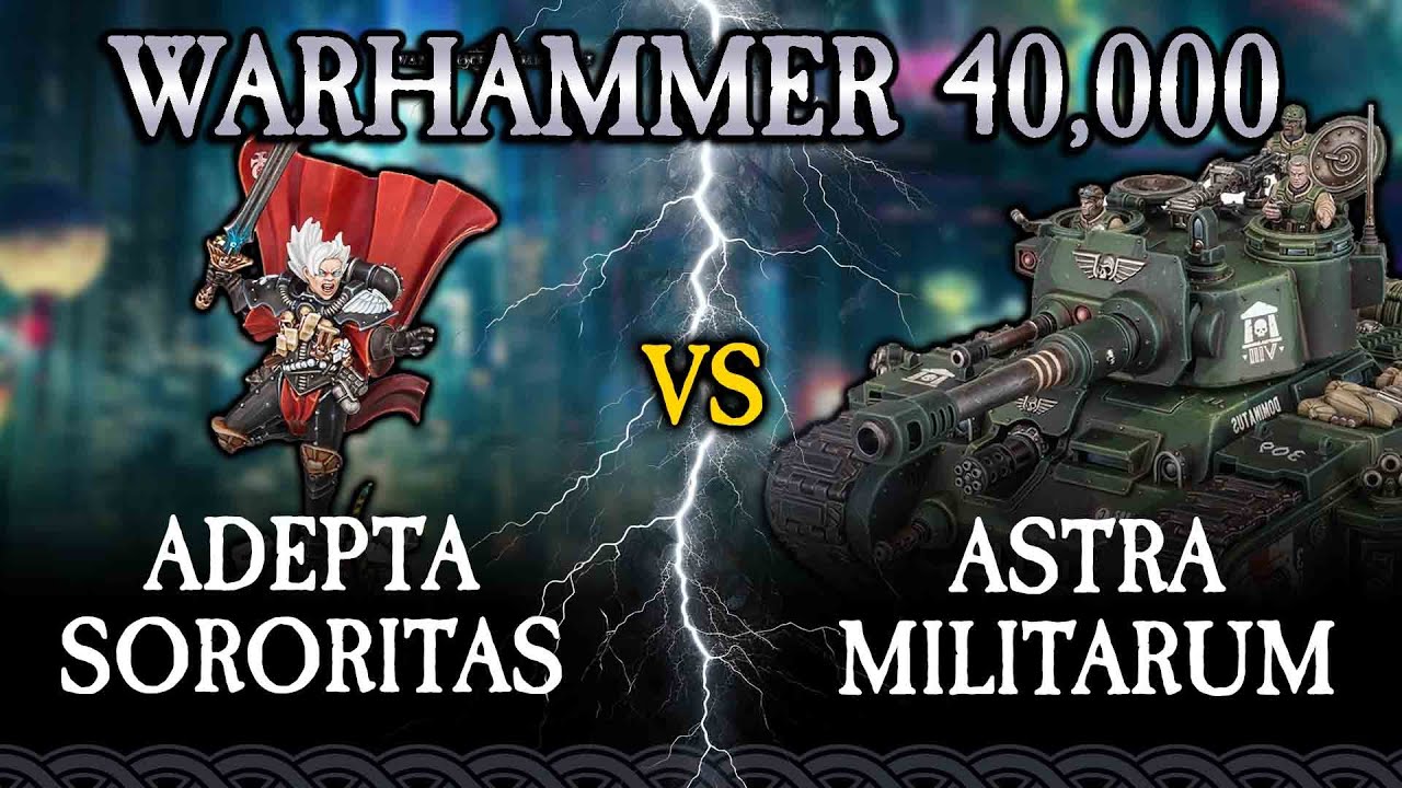 Warhammer 40k Adepta Sororitas vs Astra Militarum (Battle Report