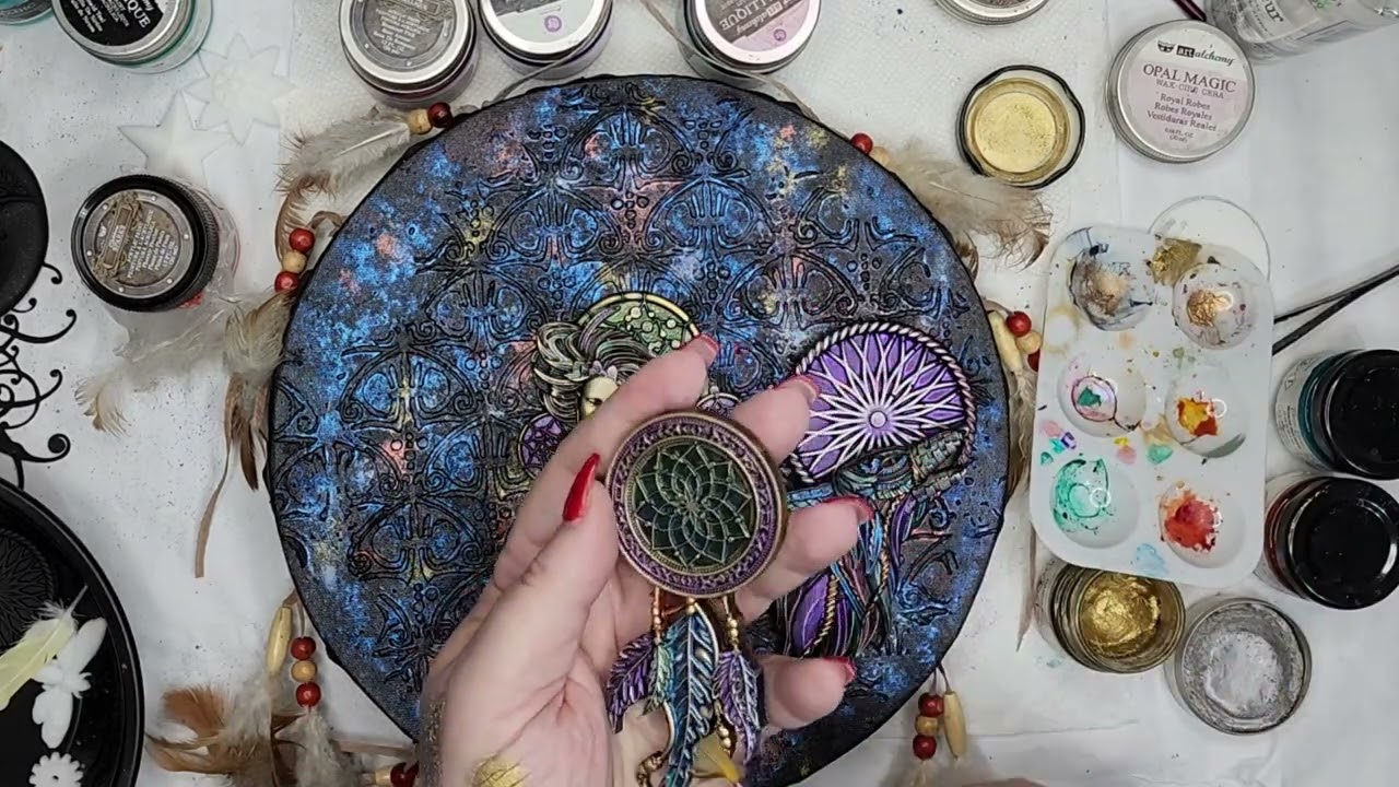 Zuri DT - Bohemian Mixed Media Resin Canvas