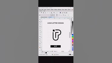 UP Logo Letter Design in CorelDraw #shorts #coreldraw #logodesign #letterlogo #letter #lettering