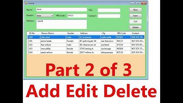 Add Edit Delete VB.Net Form Part 2-3