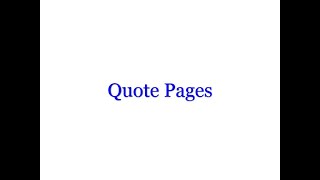 Quote Page in Ensign 10