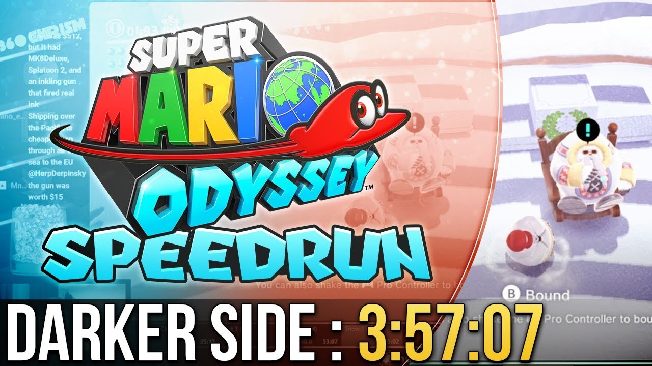 super mario odyssey darker side speedrun world record super mario odyssey darker side speedrun world record