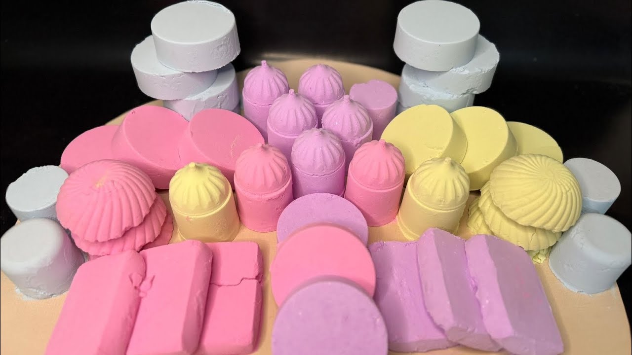 Crushing Crunchy Baking Soda | Pretty Colors of Baking Soda ASMR