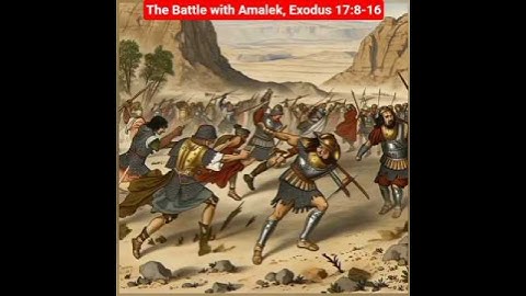 The Battle with Amalek, Exodus 17:8-16. Bible stories of blessings and wisdom. #jesus #bible #facts