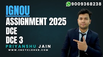IGNOU DCE DCE 3 SOLVED ASSIGNMENT LATEST SESSION