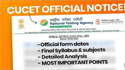 CUCET OFFICIAL SYLLABUS || CUCET Exam Strategy || CUET Exam Pattern #cucet #cuet