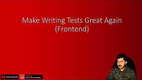 Make Writing Tests Great Again! (Frontend)