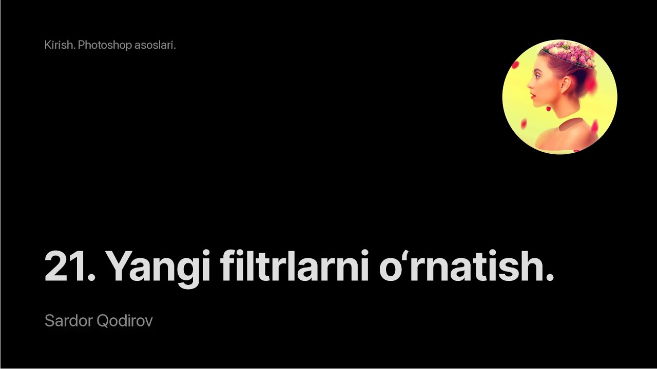 Qo'shimcha filtrlar o'rnatish