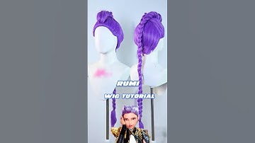 ASMR: Rumi from Kpop Demon Hunters Wig Tutorial #rumi #kpopdemonhunters #huntrx #wigtutorial #fyp