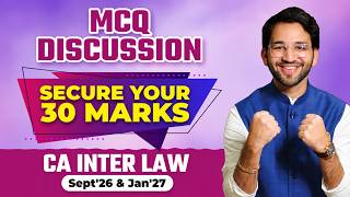 Famous 3 PYQ MCQs Discussion - 30 marks | CA Inter | Sept'26 & Jan'27 | ICAI | CA Shubham Singhal Profile