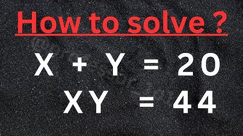 How to Solve Math Olympiad Algebraic Simultaneous Equations || Solutions of X and Y Explained