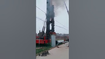 Install a Utility Pole in the ground. #shorts #Pole #viral #amazing #shortvideo #entertainment