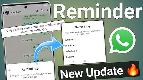 Whatsapp new update "Remind me" whatsapp me reminder kaise lagaye | How to set reminder in whatsapp🔥