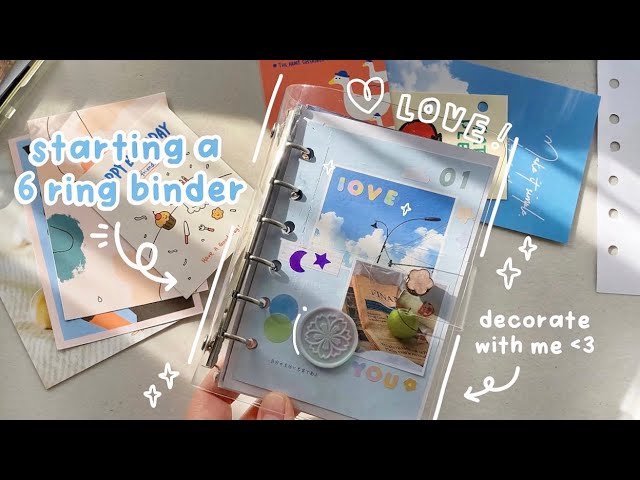 decorate my six ring binder, make refills & journal with me! ✨ - YouTube