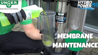 Membrane maintenance of pure water filter HydroPower RO S for cleaning with pure water