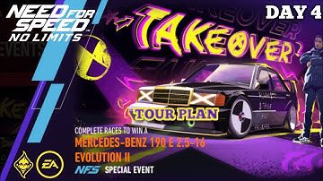 Takeover (Day 4 - Tour Plan) 1990 Mercedes-Benz 190 E 2.5-16 Evolution II - NFS: No Limits