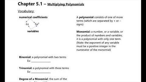 Math10 5.1 Multiplying Polynomials
