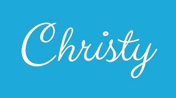 Learn how to Sign the Name Christy Stylishly in Cursive Writing