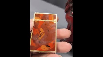 Bật lửa DuPont Picasso sơn mài vàng Hồng