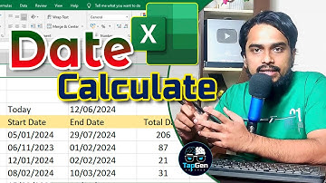 Calculate between two dates | MS Excel Bangla Tutorial | TapGen