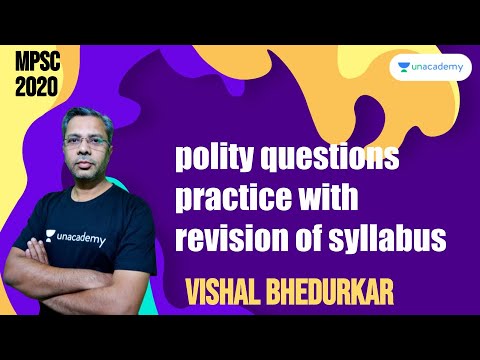 polity questions practice with revision of syllabus | MPSC 2020 | Vishal Bedurkar