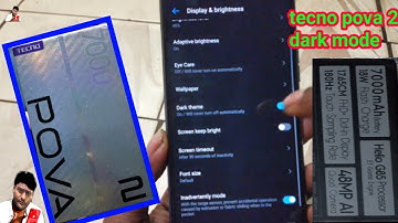 Tecno pova 2 dark mode