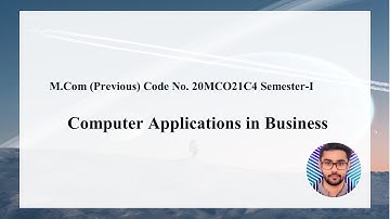 M.Com| Computer Application in Business| Introduction to Statistical Package: SPSS and SYSTAT