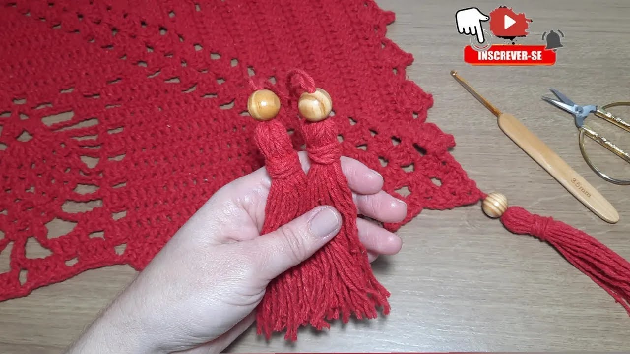 COMO FAZER TASSEL PARA APLICAR EM PEÇAS DE CROCHÊ DE MODO FÁCIL E RÁPIDO
