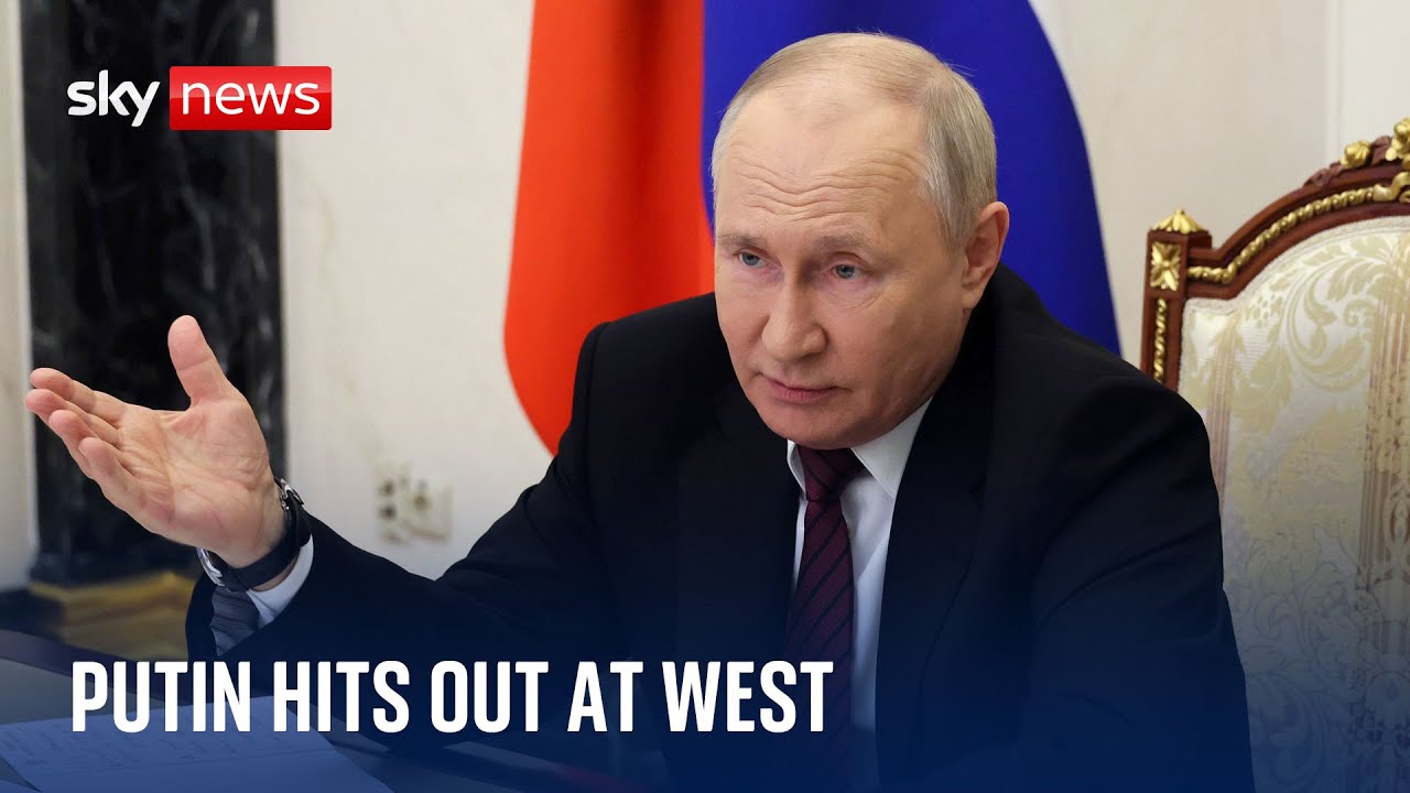 ⁣Ukraine War: Putin hits out at West in major speech