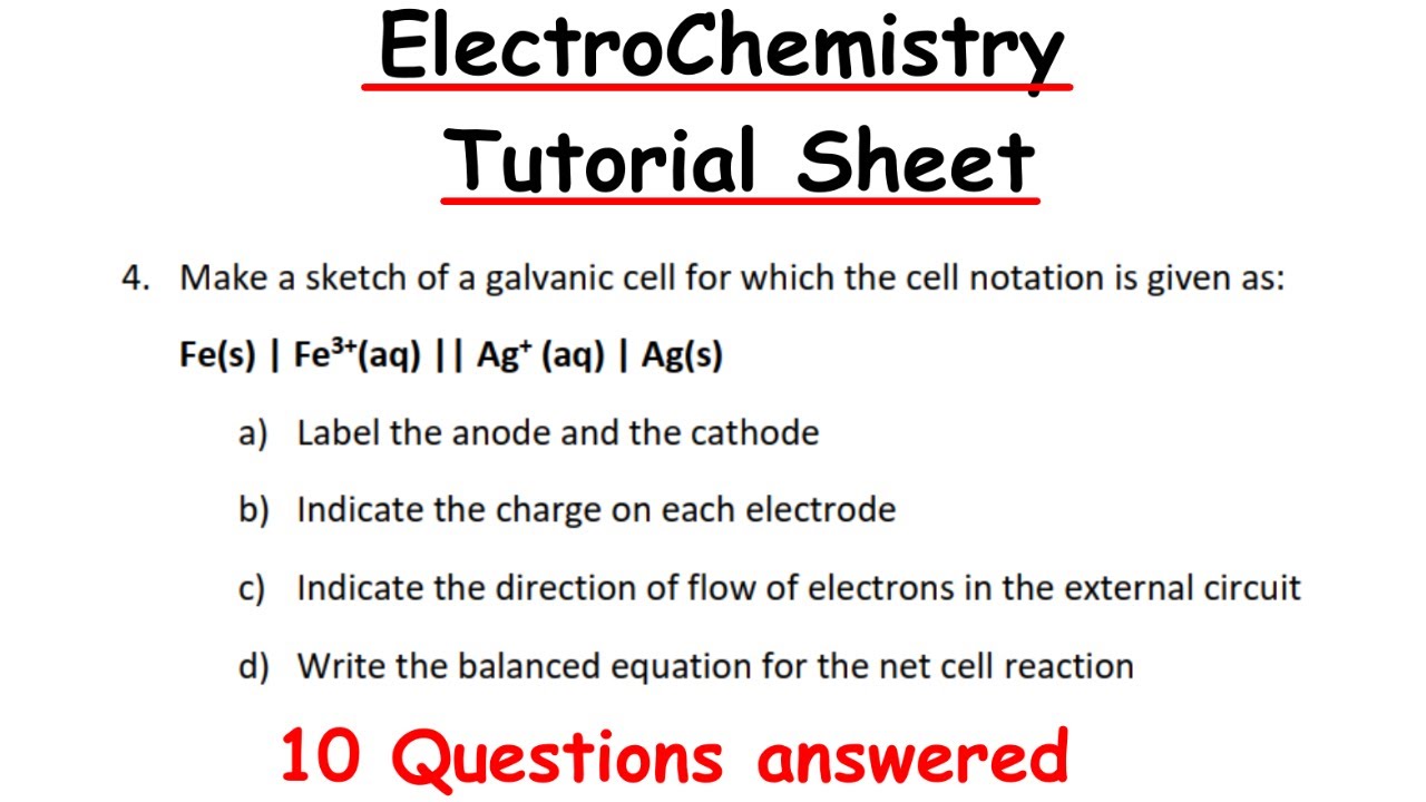 ElectroChemistry Practice Problems YouTube