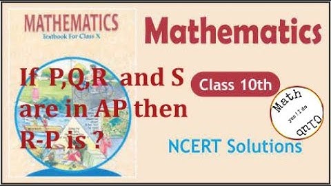 Class-10th, If p,q,r and s are in AP then r-p is ?