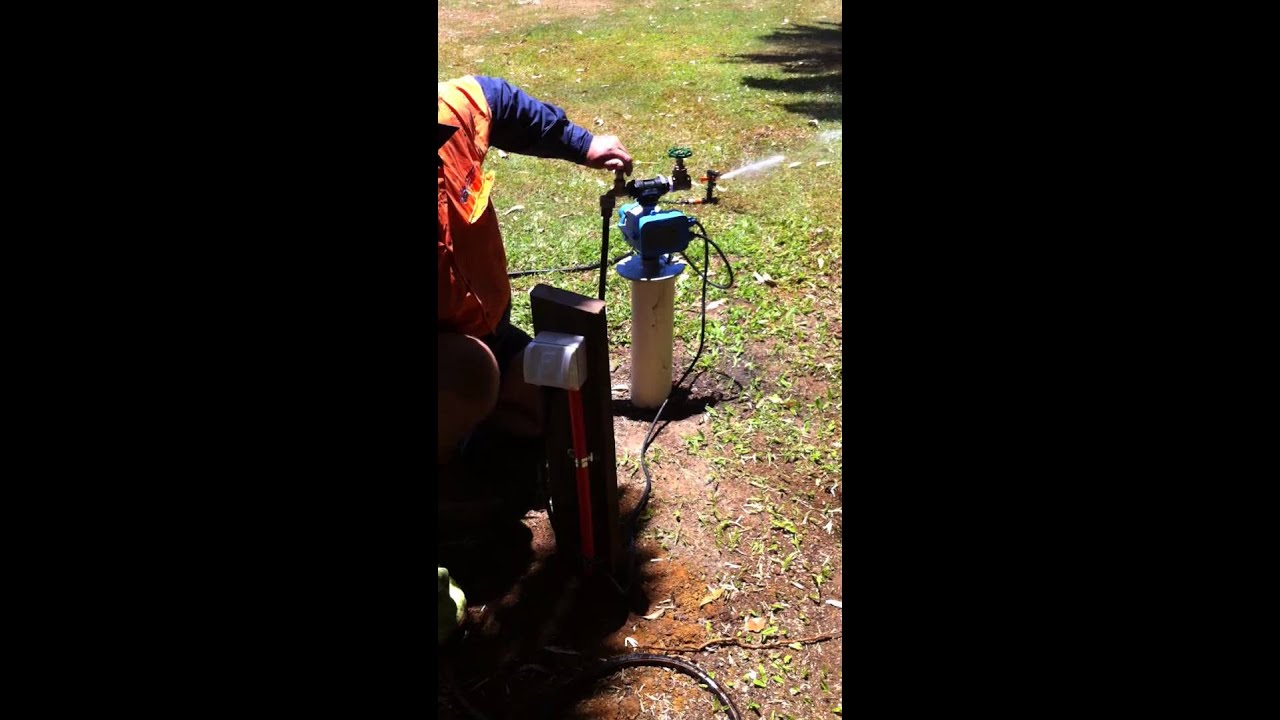 Sprinkler on Water Bore water Craigs Irrigation Brisbane Irrigation YouTube