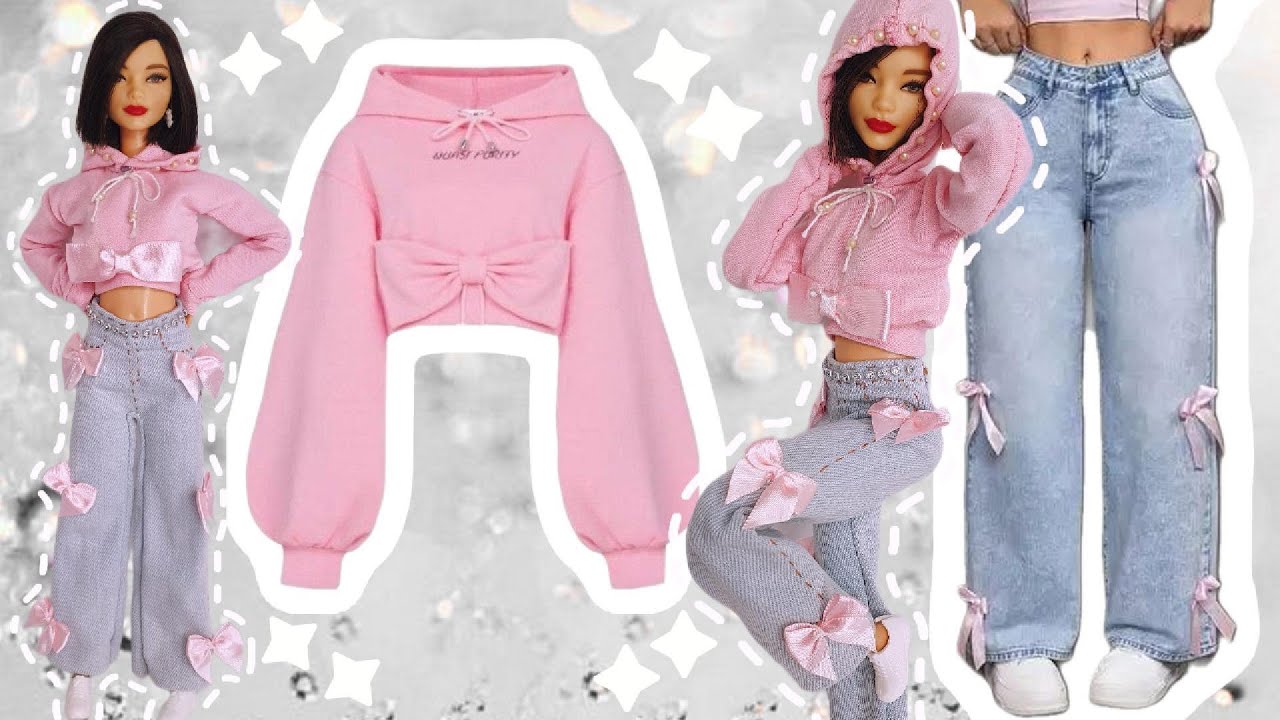 Cute Clothes for Barbie 🎀 Dolls scale 1/6 🦩