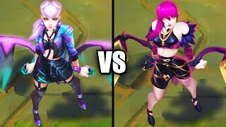 KDA ALL OUT Evelynn vs KDA Evelynn Epic Skins Comparison (League of Legends)