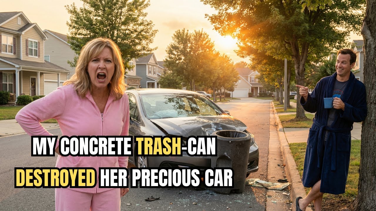 HOA Karen Wouldn’t Stop Crushing My Trash Can — So I Replaced It With a Concrete One...