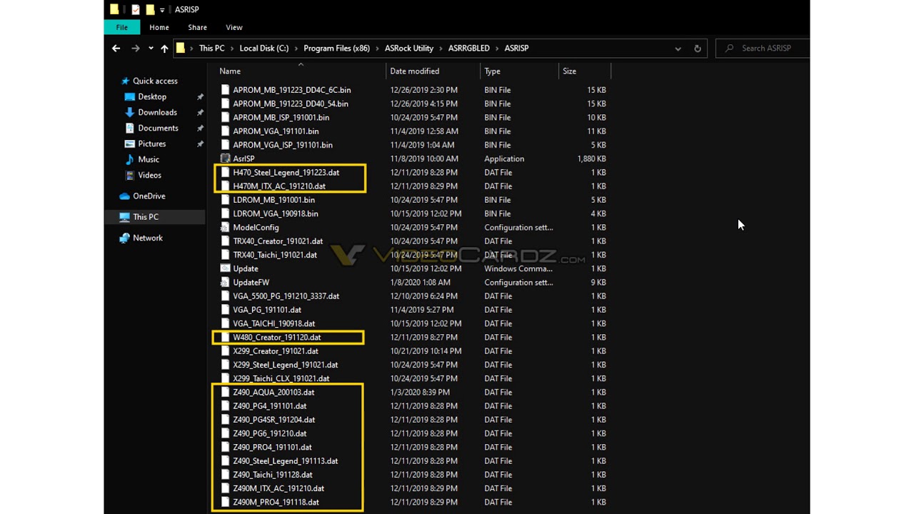 Asrock lists z490 and h470 motherboards in its polychrome sync software