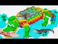 ASMR Video - How To Build Crocodile Pond For Baby Crocodile And Fishes From 100.000 Magnetic Balls