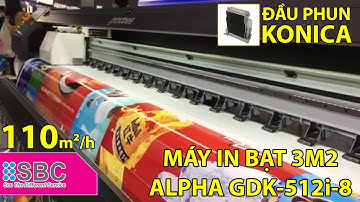 Máy in bạt hifelx 3m2 Đầu KONICA - ALPHA GDK-512i-8 | máy in băng rôn | máy in bảng hiệu