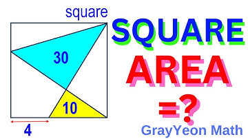 Find the area of the square #mathpuzzles #geometryskills #thinkoutsidethebox