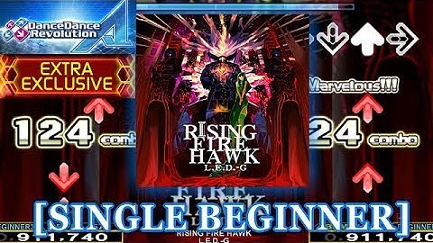 【DDR A】 RISING FIRE HAWK [SINGLE BEGINNER] 譜面確認＋クラップ