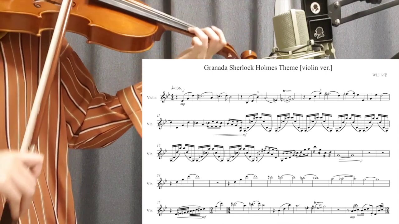 Sherlock Sheet Music Violin [Granada TV Series] - YouTube