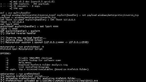 Post Exploitation Meterpreter Script - Prefetchtool