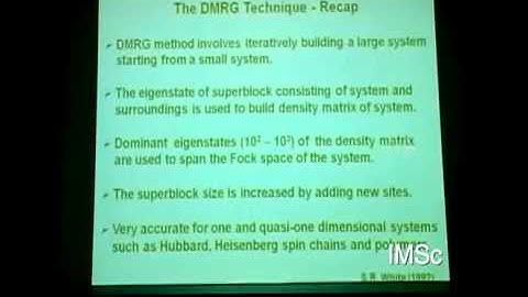 Introduction to density matrix renormalization group method