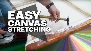 How to STRETCH A CANVAS PAINTING  easy and simple process!